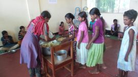 Girls Having Meals Batticoloa Sri Lanka