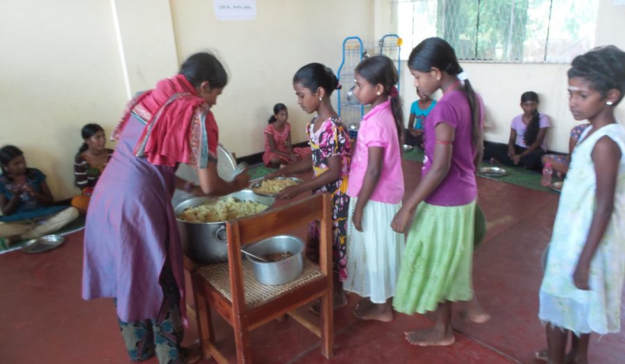 Girls Having Meals Batticoloa Sri Lanka