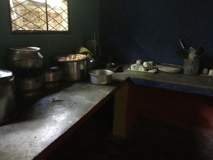 Wellawaya kitchen immaculately clean but desperately in need of refurbishment. Meals for around 25 are cooked here 3 times a day