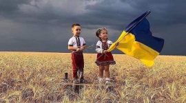Future of Ukraine its waving Ukraine flag